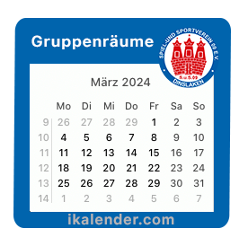 Kalender Gruppenräume SuS 09 Dinslaken